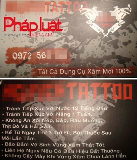 Mặt trước và sau của danh thiếp không hề cho biết địa chỉ cụ thể.