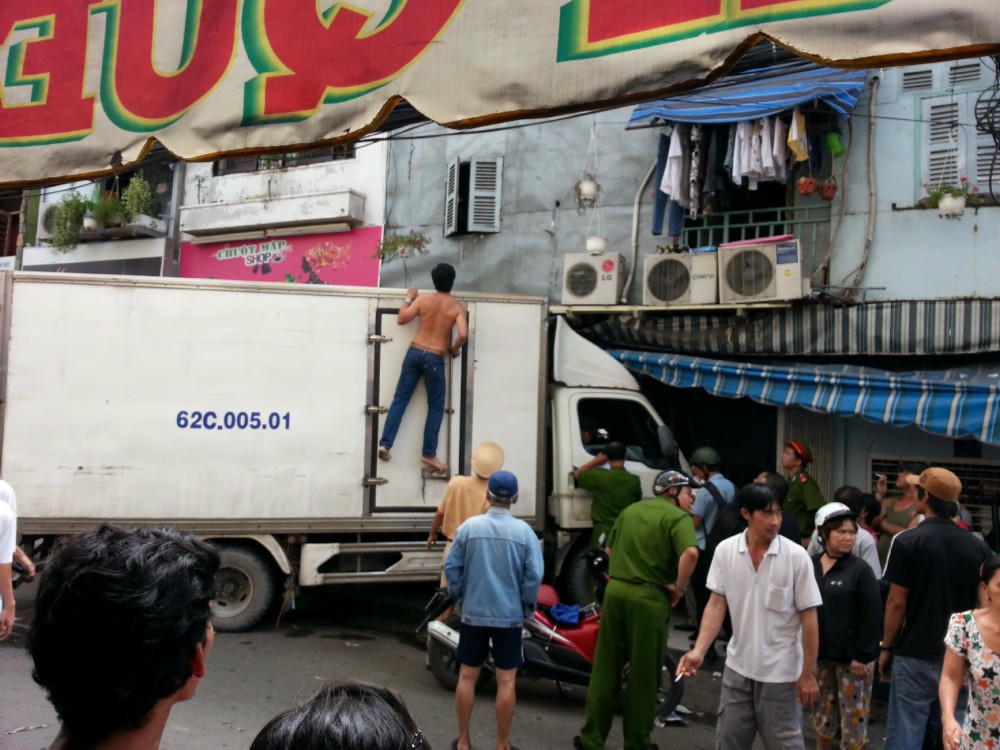 Hiện trường vụ tai nạn.