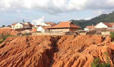 Khu đất tái định cư tại điểm Huôi Siu – Huôi Lạn trước nguy cơ sạt lở cao