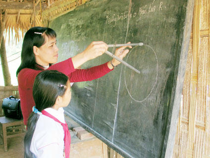 Lớp học vùng cao. 