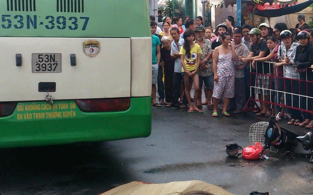 Hiện trường vụ tai nạn.