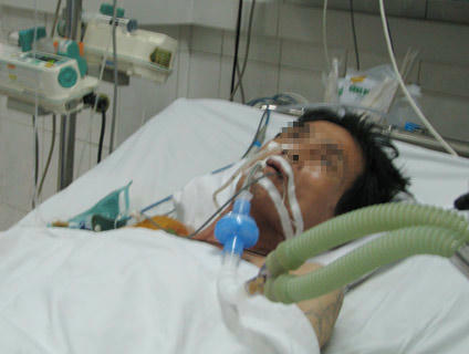 Bệnh nhân Hồ Văn D. 2 ngày sau phẫu thuật.