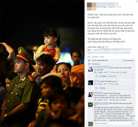 Bức ảnh ý nghĩa với những nhận xét vô cùng tích cực của cộng đồng mạng.