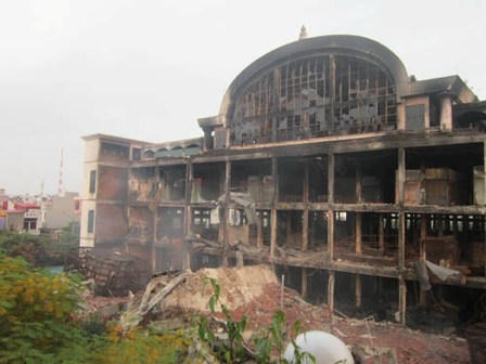 Cháy trung tâm thương mại Hải Dương, tỉnh Hải Dương hôm 15/9/2013 gây thiệt hại hơn 500 tỷ đồng.