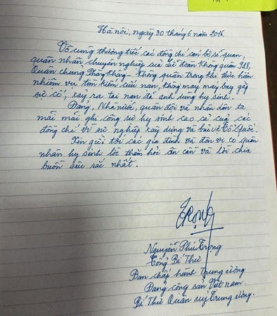 Trung tướng Nguyễn Quốc Thước: “Một đất nước biết quý trọng xương máu chiến sĩ là một đất nước yêu chuộng hòa bình”