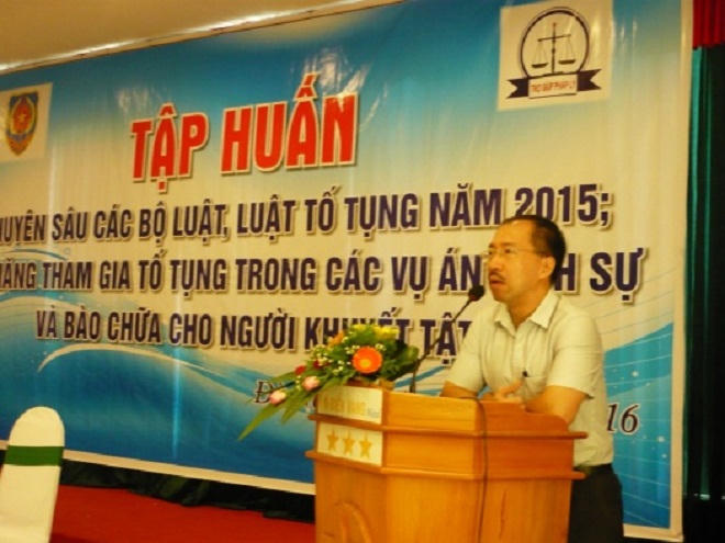 Cục Trợ giúp pháp lý tổ chức tập huấn trợ giúp pháp lý cho người khuyết tật Khu vực miền Trung tại Đà Nẵng