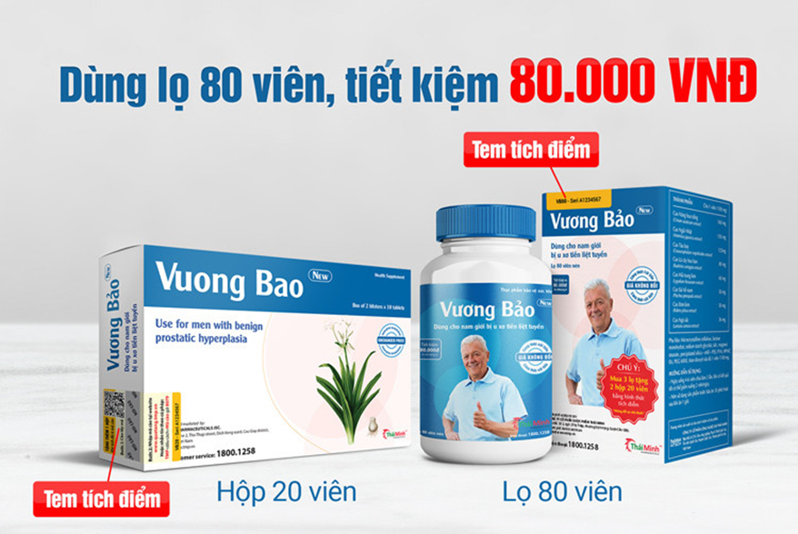 Thực phẩm bảo vệ sức khỏe Vương Bảo gì tốt cho người bị đại tuyến tiền liệt?