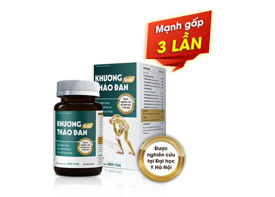 Đột phá mới từ thực phẩm bảo vệ sức khỏe Viên xương khớp Khương Thảo Đan GOLD 