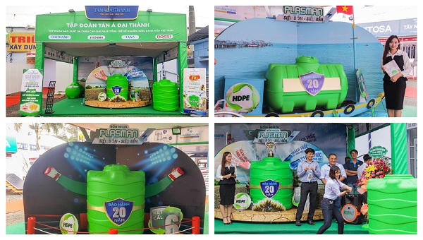 Thử thách độ bền siêu bồn nhựa Plasman ở Triển lãm Vietbuild Cần Thơ 2019