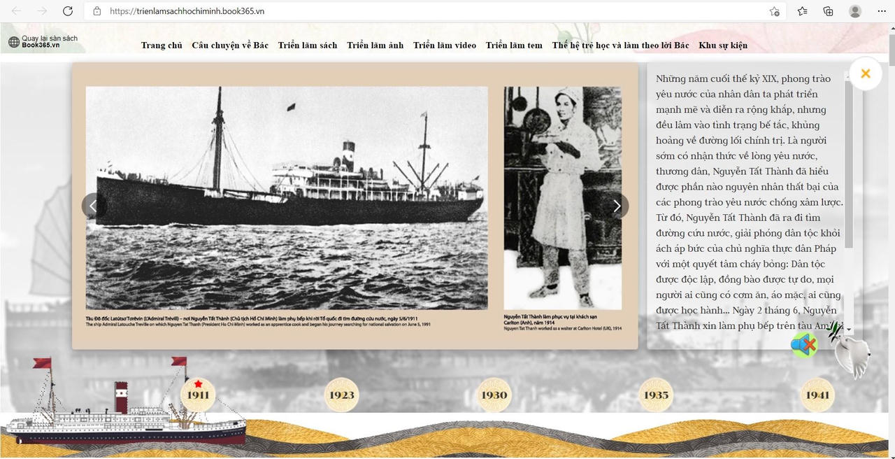 Triển lãm sách trực tuyến kỷ niệm 110 năm Ngày Bác Hồ ra đi tìm đường cứu nước