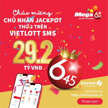 Mua Vietlot qua tin nhắn điện thoại, chủ thuê bao MobiFone trúng jackpot 29 tỷ đồng