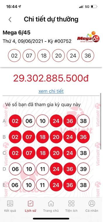 Thuê bao MobiFone trúng Jackpot qua kênh Vietlott SMS nhận giải trị giá gần 30 tỷ đồng