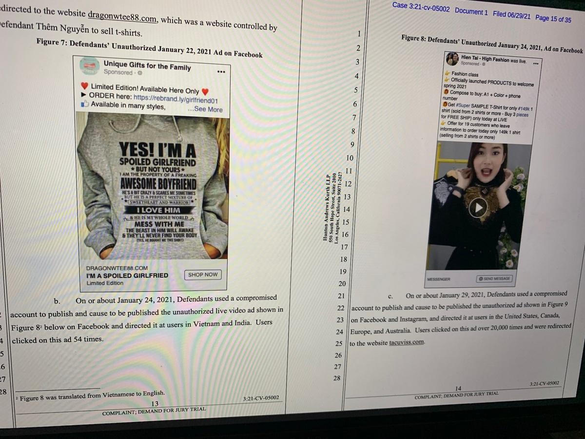 Facebook kiện 4 người Việt vì gây thiệt hại hơn 36 triệu USD