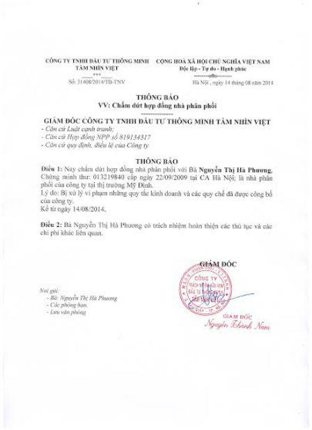 Công ty MacViet: “Đã nghiêm khắc xử lí trường hợp vi phạm quy tắc kinh doanh”