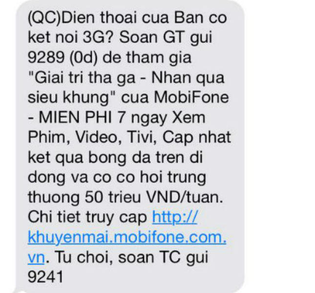 Khách hàng cảnh báo suýt bị “móc túi” từ dịch vụ của Mobifone