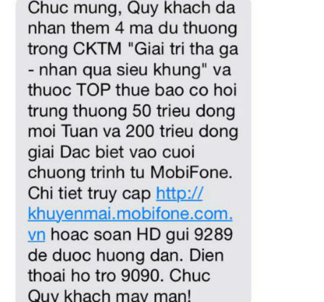 Khách hàng cảnh báo suýt bị “móc túi” từ dịch vụ của Mobifone