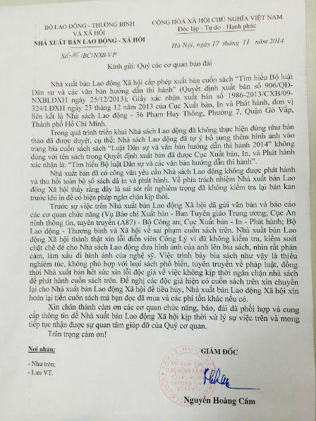 Nhà xuất bản Lao động - Xã hội xin lỗi diễn viên Công Lý
