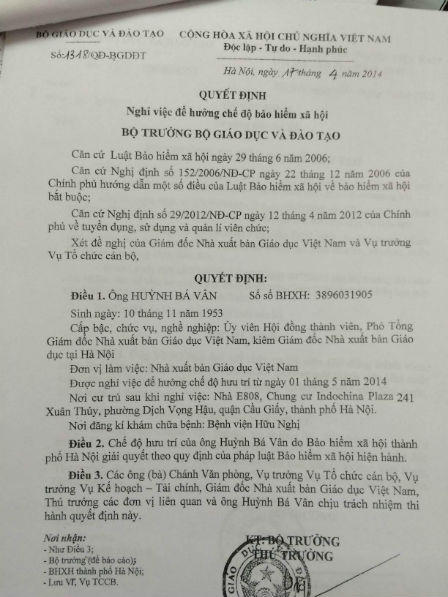 Tại Cty CP Đầu tư Tài chính Giáo dục: Nghỉ hưu vẫn được đại diện vốn nhà nước?