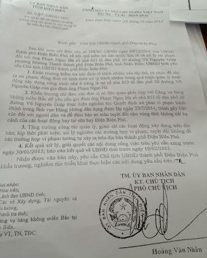 Chậm trễ trong việc xử lý công trình đe dọa an ninh hàng không tại Điện Biên