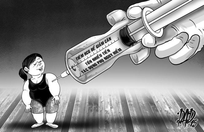 Chủ spa ở Sài Gòn "quảng cáo" tiêm chất HCG để giảm cân