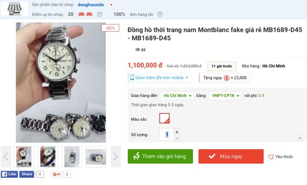 Hàng giả, hàng "nhái" bán công khai trên Sendo, Lazada