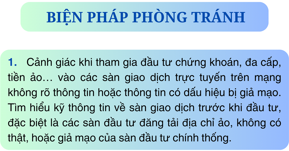 Dấu hiệu nhận biết và cách phòng tránh lừa đảo đầu tư chứng khoán ảo, tiền ảo, đa cấp