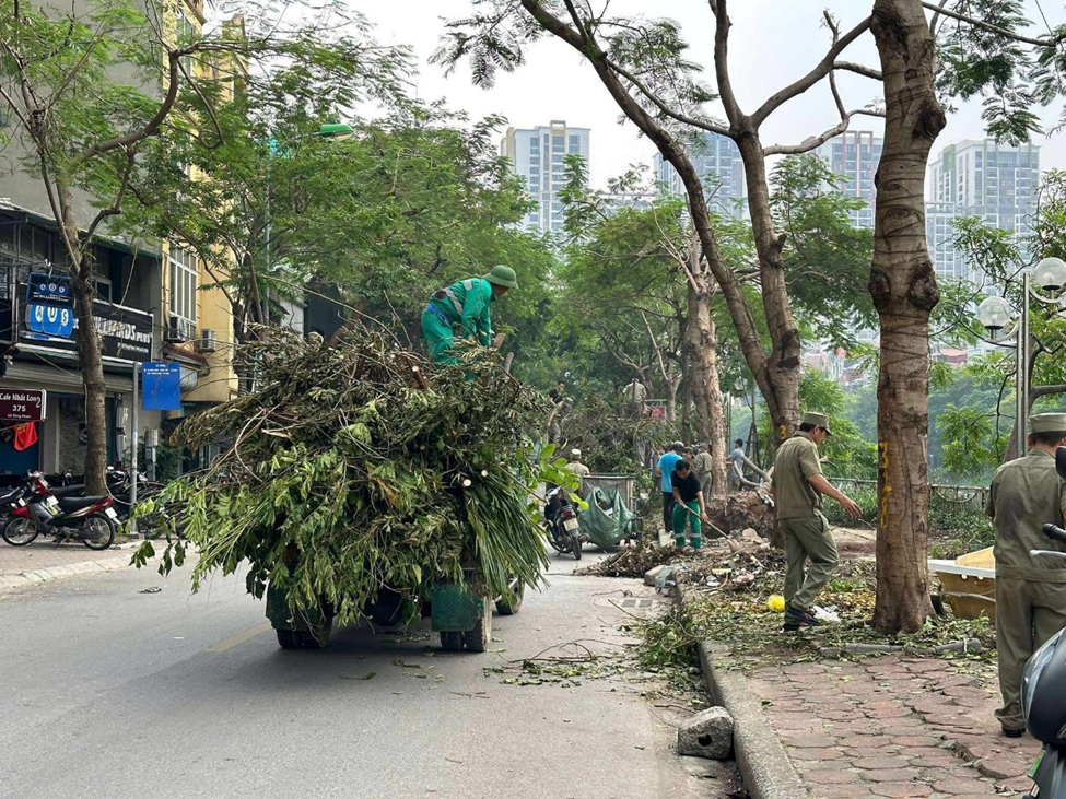 Chung tay dọn tàn dư bão, khôi phục cảnh quan phố phường Hà Nội