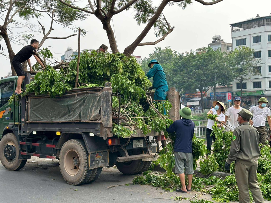 Chung tay dọn tàn dư bão, khôi phục cảnh quan phố phường Hà Nội
