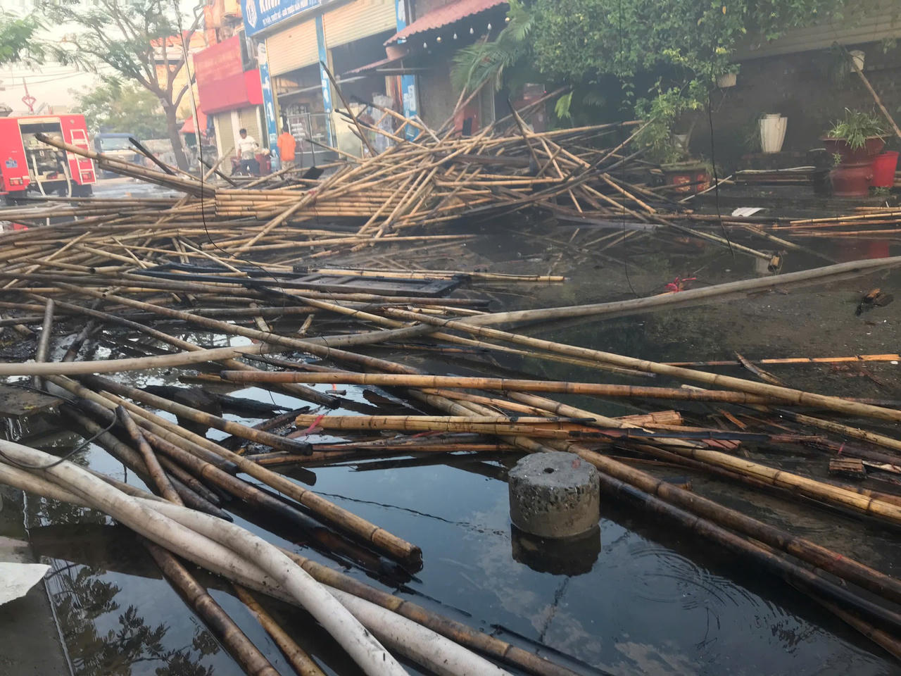 Cháy tại khu chợ đêm ở TP Hải Phòng