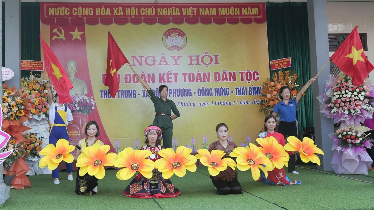 Chủ nhiệm Uỷ ban Kiểm tra Trung ương dự ngày hội đại đoàn kết dân tộc tại Thái Bình 