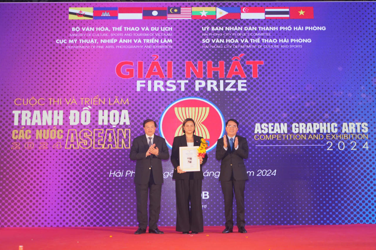 Khai mạc, trao giải Cuộc thi và Triển lãm Tranh Đồ họa các nước ASEAN 2024 tại Hải Phòng 