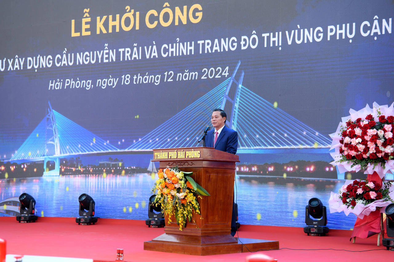  Khởi công cây cầu trị giá 6.200 tỷ đồng bắc qua sông Cấm Hải Phòng