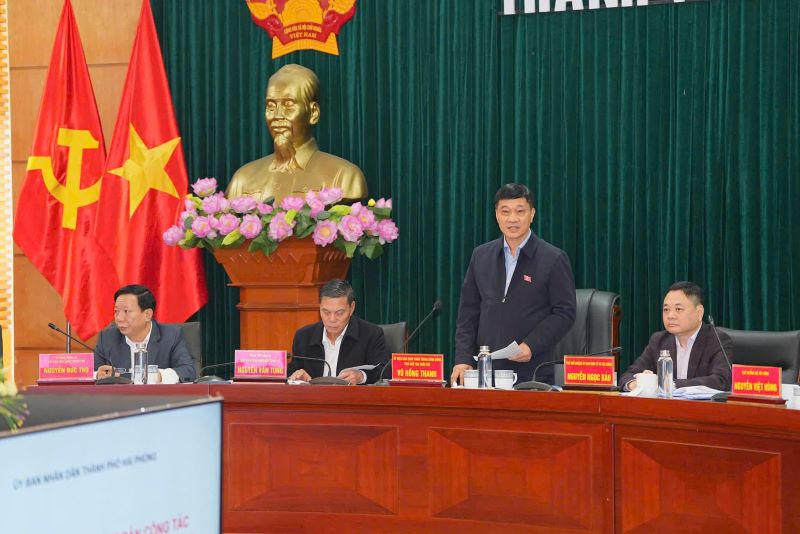 Phó Chủ tịch Quốc hội Vũ Hồng Thanh khảo sát, làm việc tại Hải Phòng