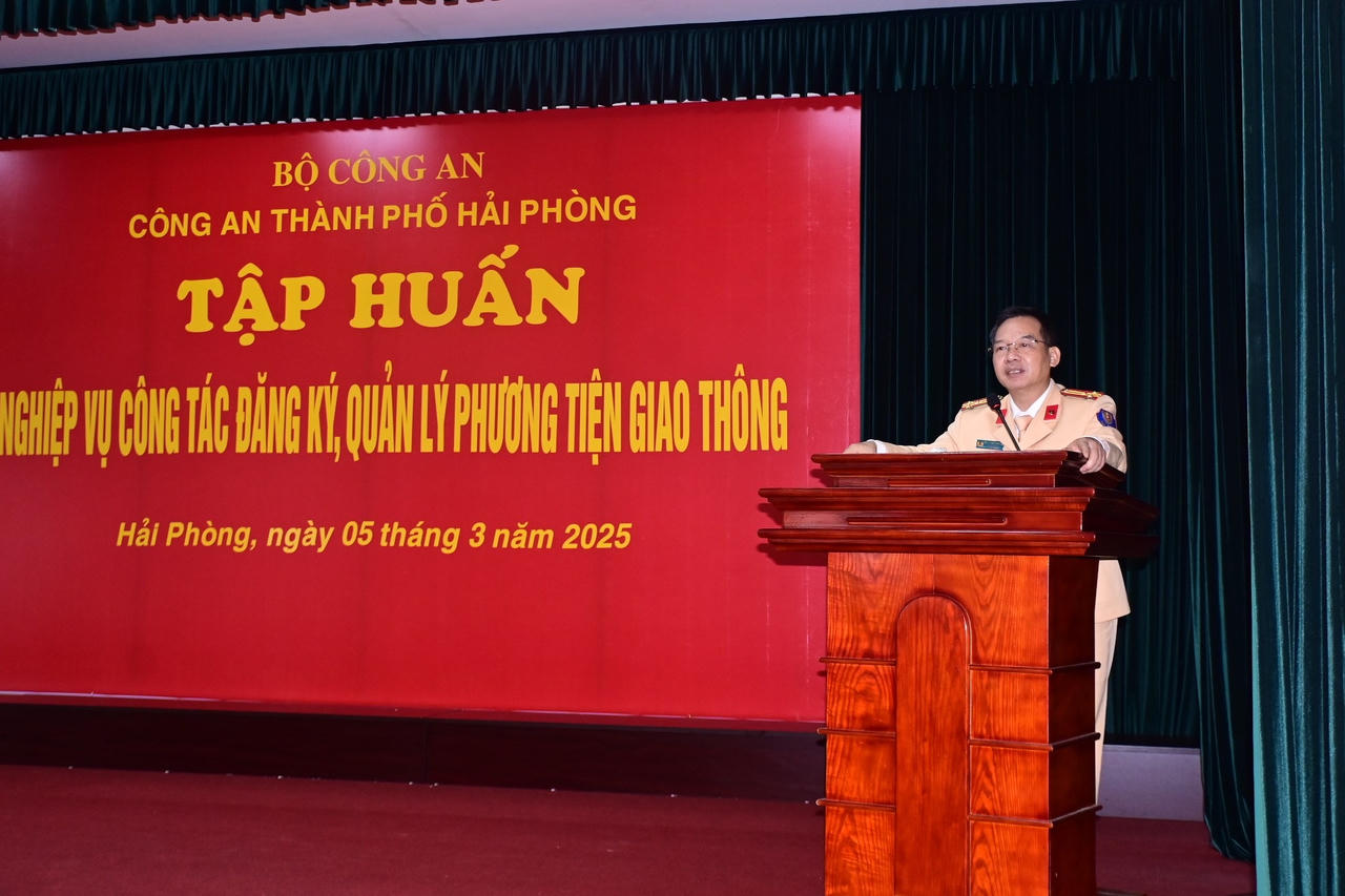 Hải Phòng: Tập huấn công tác đăng ký, quản lý phương tiện giao thông cho hơn 300 cán bộ, chiến sĩ