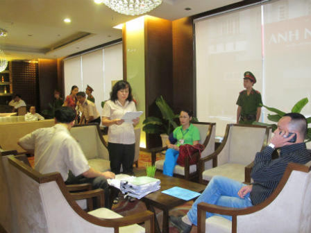 Hoàn thành việc cưỡng chế THA Công ty Vĩnh Tường