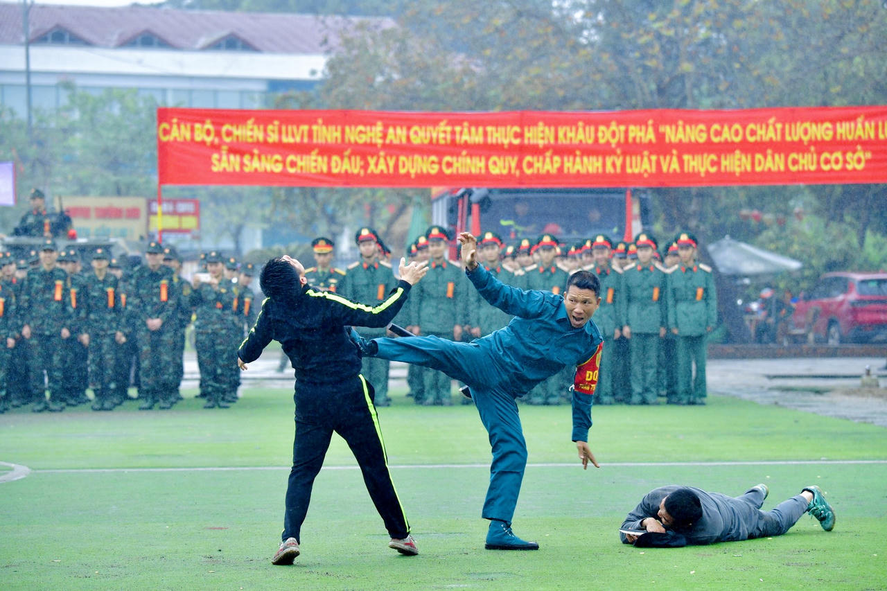 Những hình ảnh đẹp của lực lượng vũ trang Nghệ An tại lễ ra quân huấn luyện 