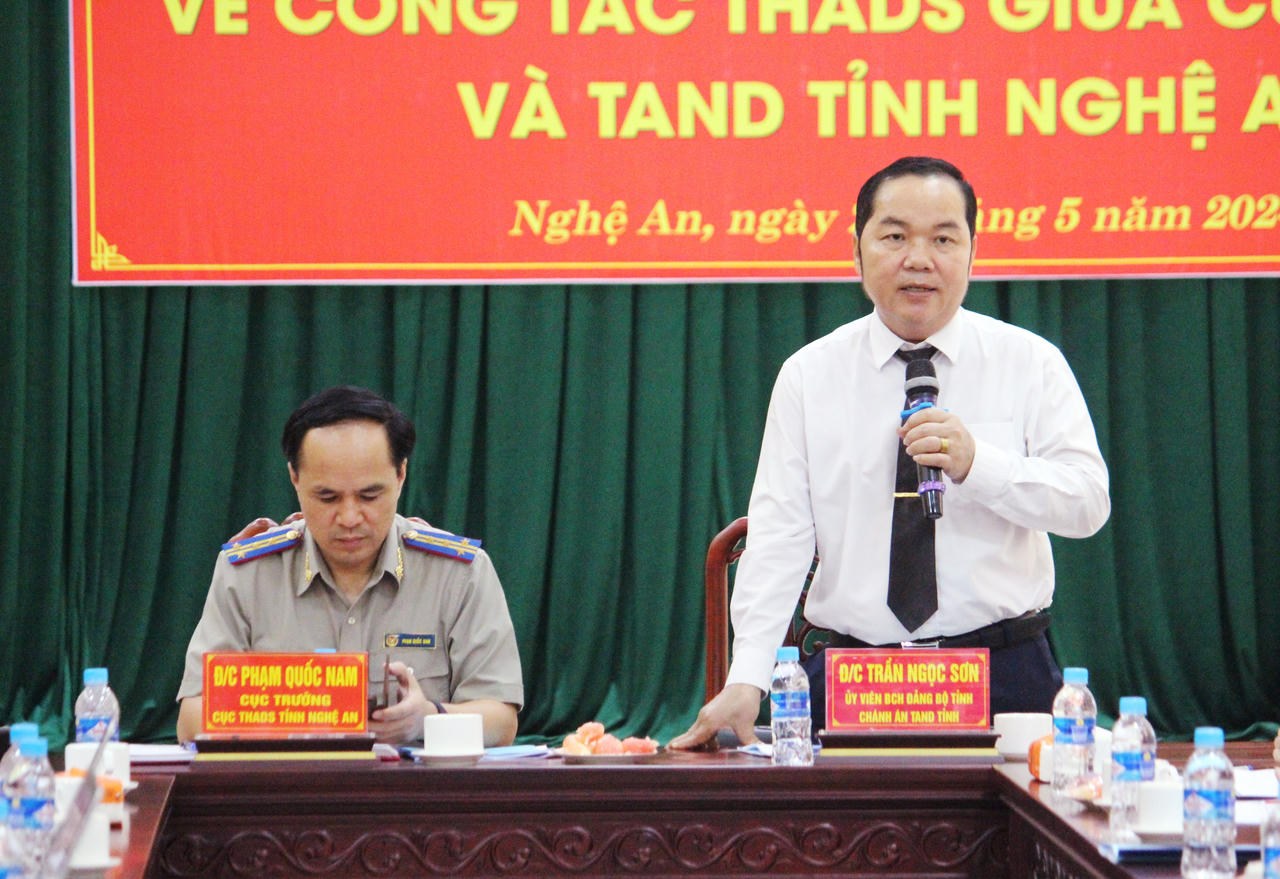 Nghệ An: Sơ kết thực hiện Quy chế phối hợp liên ngành giữa Cục THADS và TAND