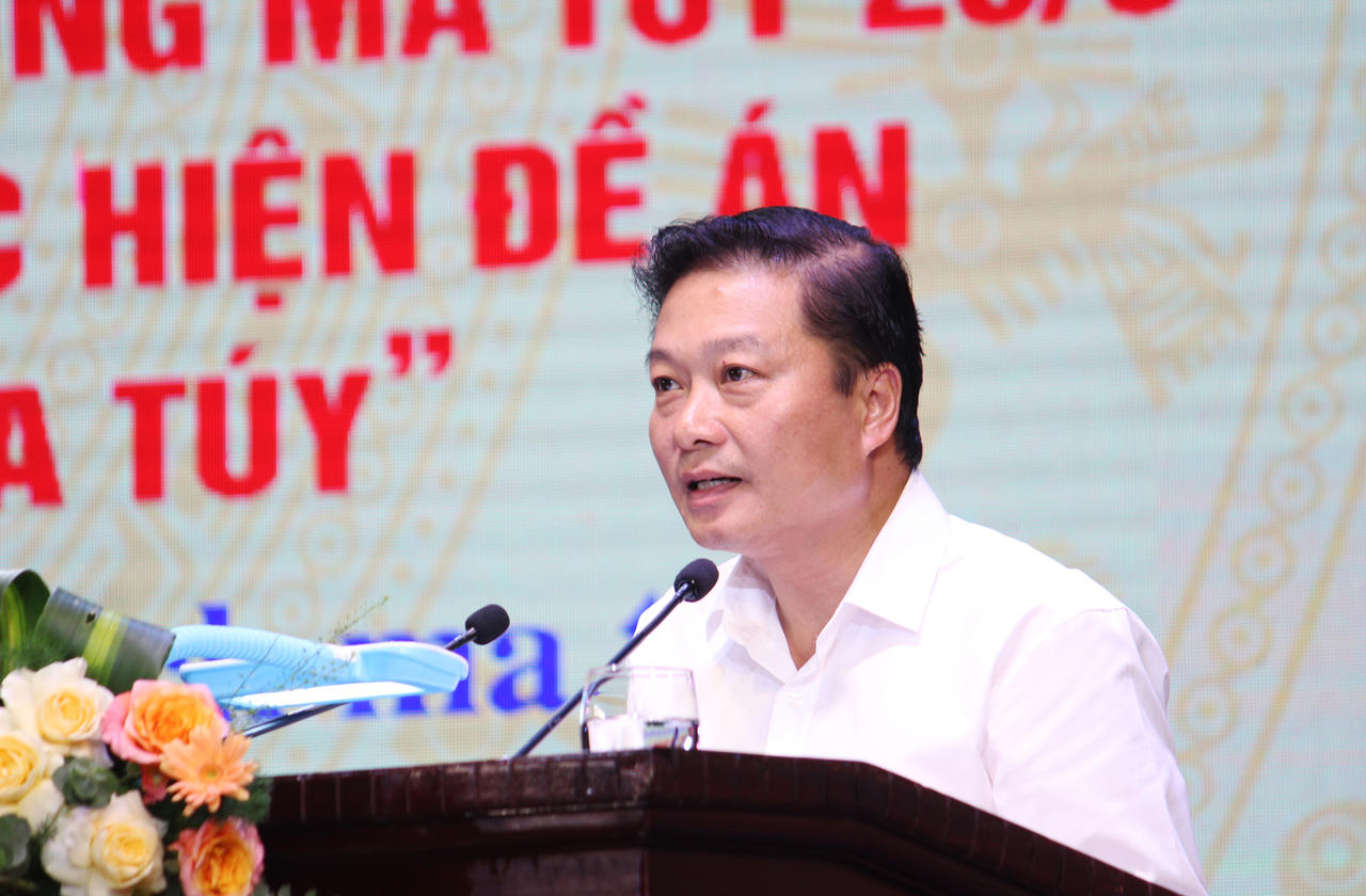 Phó Thủ tướng Chính phủ Lê Thành Long tới dự buổi lễ hưởng ứng ngày toàn dân phòng, chống ma túy năm 2024