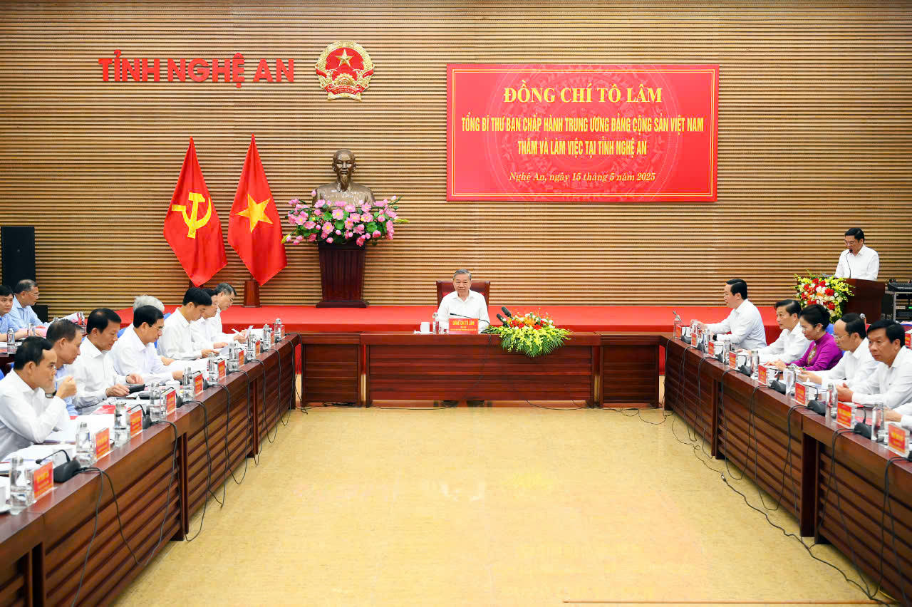 Tổng Bí thư Tô Lâm thăm và làm việc tại Nghệ An