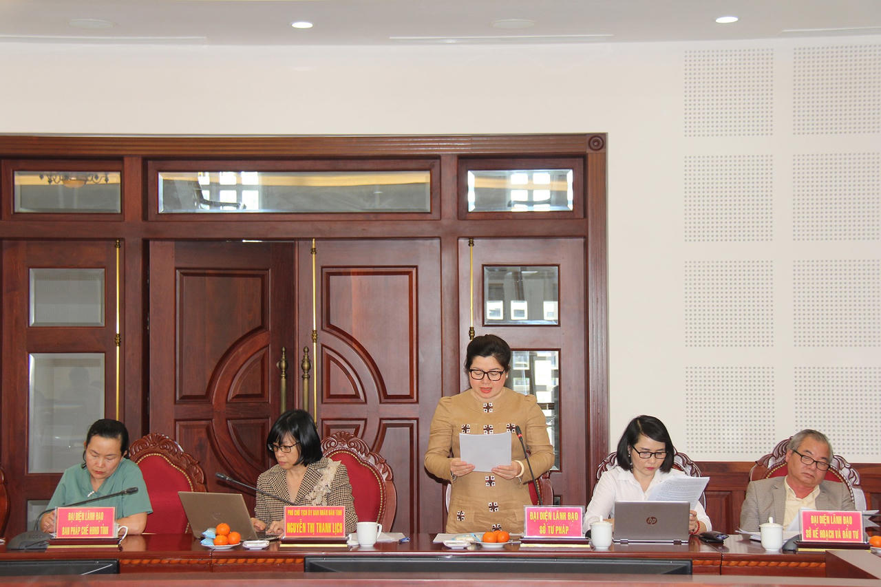 Thứ trưởng Bộ Tư pháp Đặng Hoàng Oanh làm việc tại tỉnh Gia Lai