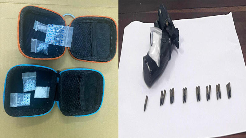 Bắt giữ 4 thanh niên chở ma túy và súng trên ô tô