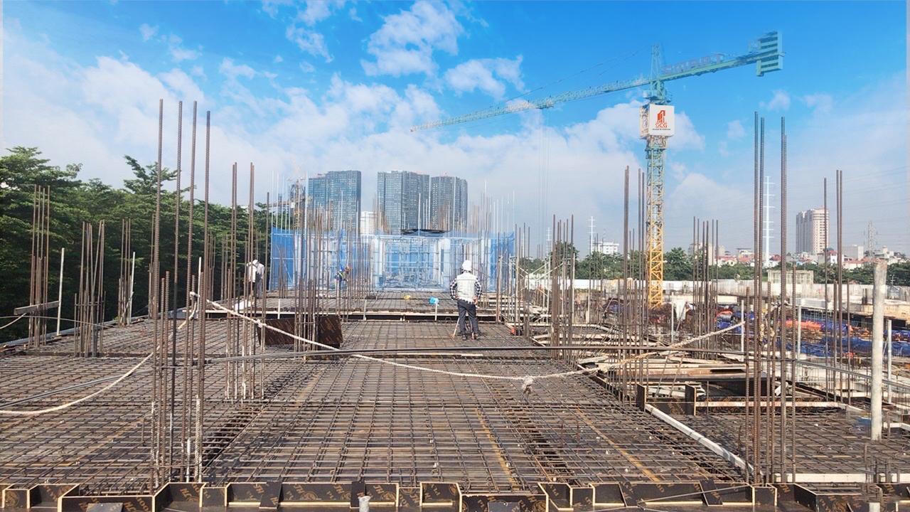 Hiện trạng tiến độ thi công Tổ hợp chung cư - thương mại lớn nhất quận Tây Hồ (KĐT Ciputra) - Hà Nội
