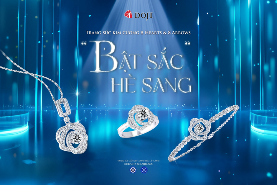 Biến hóa phong cách hè cùng trang sức Kim cương 8 Hearts & 8 Arrows 