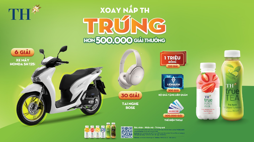 Giải khát mùa hè với đồ uống từ TH và cơ hội trúng hơn 500.000 giải thưởng hấp dẫn