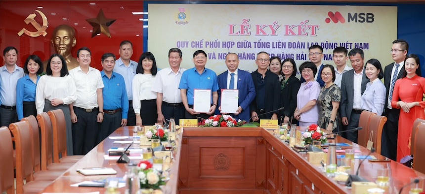 MSB và Tổng Liên Đoàn Lao động Việt Nam ký kết Quy chế phối hợp