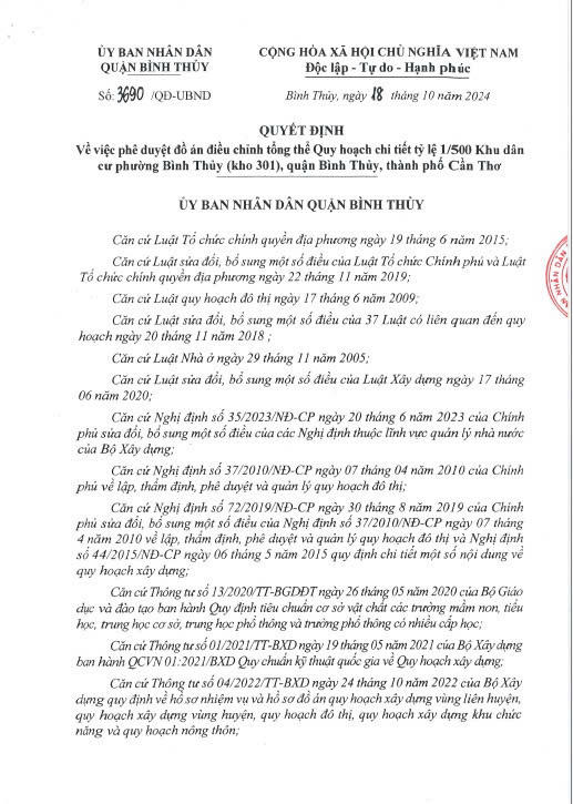 Cần Thơ: Công bố điều chỉnh tổng thể Quy hoạch chi tiết tỷ lệ 1/500 KDC phường Bình Thủy