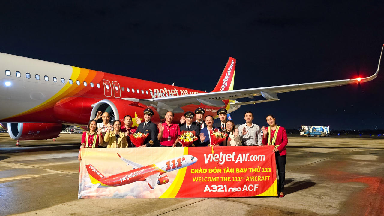Vietjet tiếp tục nhận tàu bay mới, mở rộng đội tàu bay hiện đại