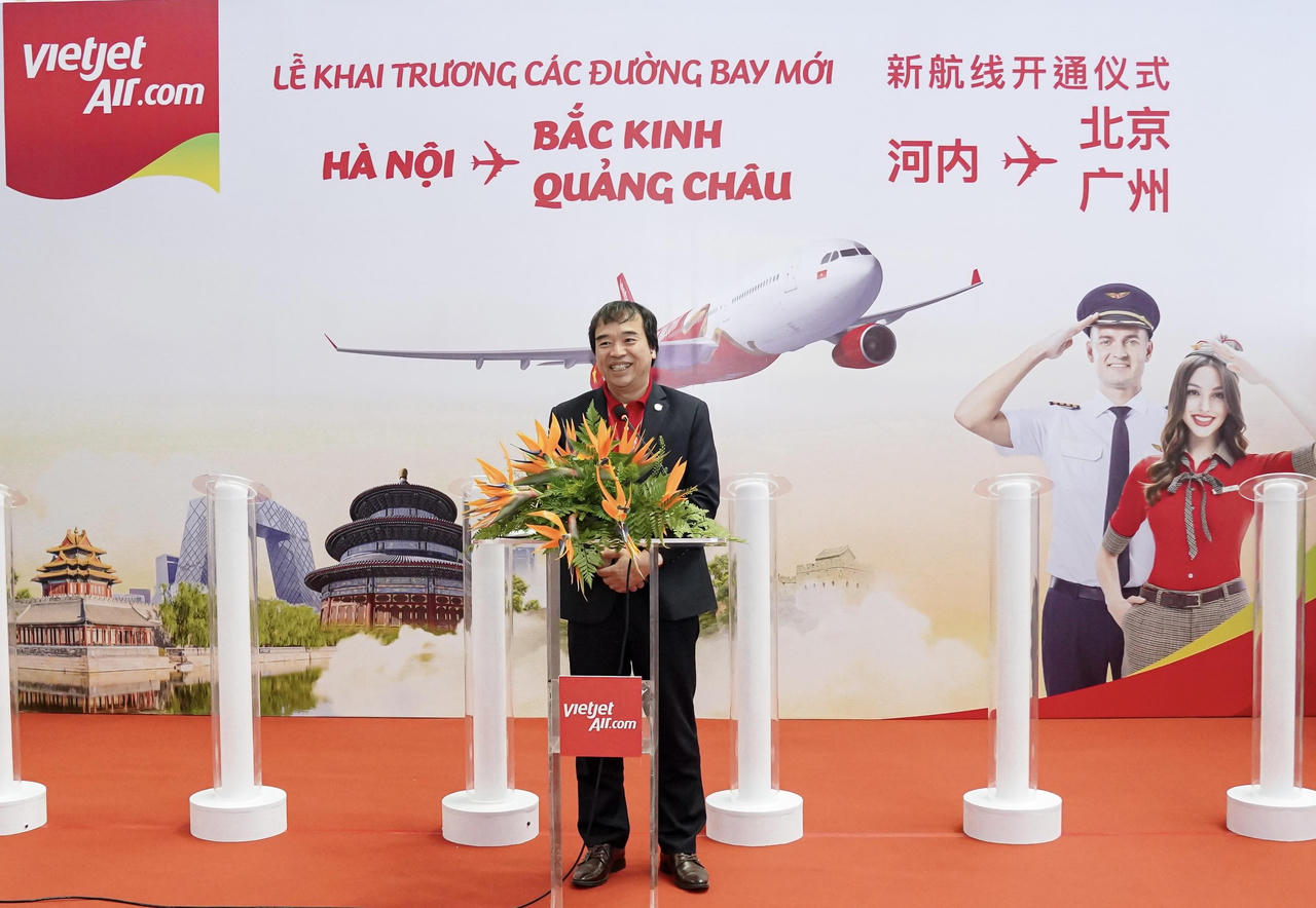 Vietjet tiếp tục kết nối Việt Nam - Trung Quốc, khai trương 4 đường bay kết Hà Nội, TP.HCM với Bắc Kinh, Quảng Châu