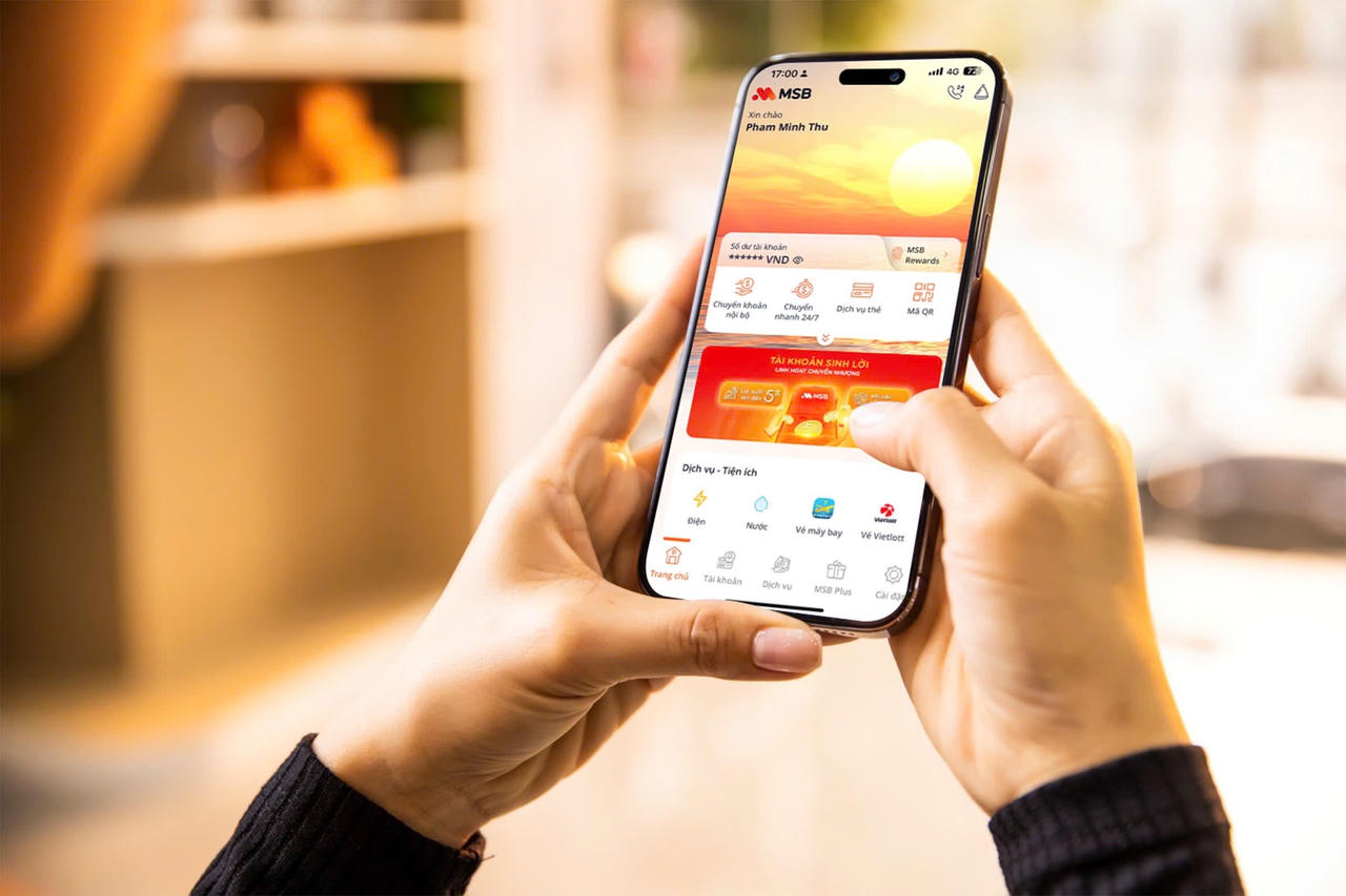 Sinh lời trên tài khoản MSB: Lợi suất hấp dẫn, chuyển nhượng linh hoạt