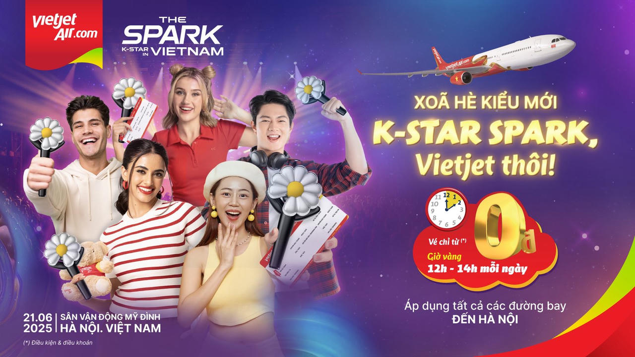 Bay cùng Vietjet, hết mình với đại nhạc hội Kpop hoành tráng nhất mùa hè 2025